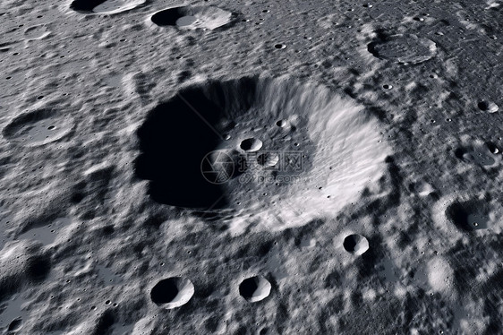 凹凸不平的月球表面图片