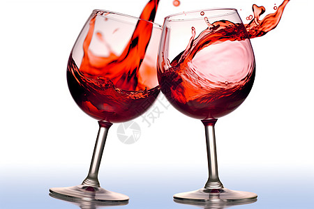 酒杯中的红酒酒精图片