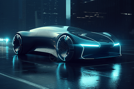 未来主义自主电动汽车图片