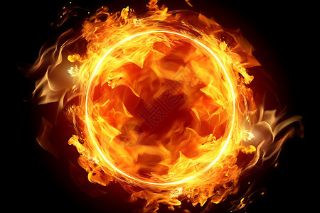 温暖的火焰火圈背景图片