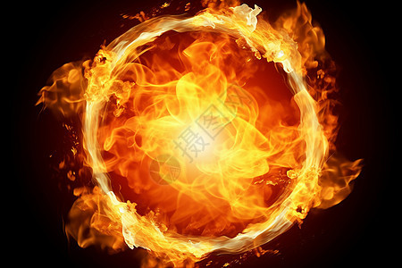 燃烧的温暖火圈图片