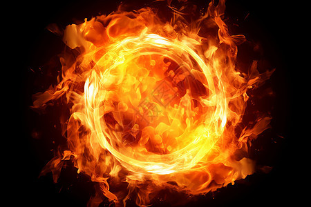 燃烧的火圈图片
