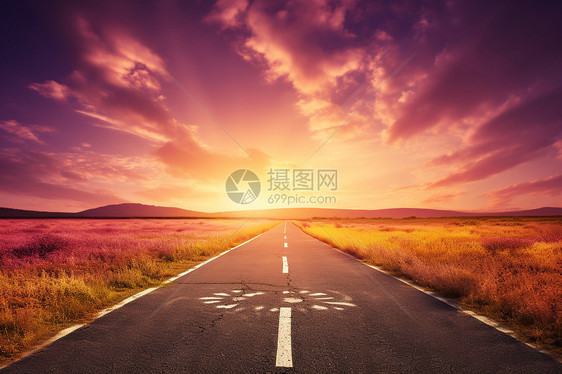 宽敞的公路道路图片