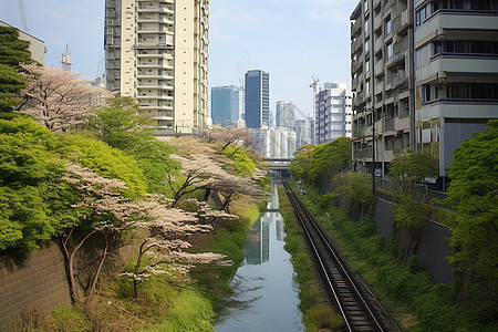 城市住宅中心的景色图片