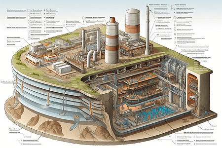 地热发电工厂结构图片