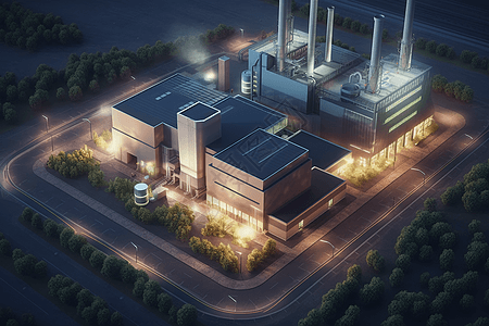 废物转化为能源的一间工厂图片