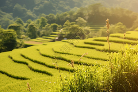 农村种植的梯田图片