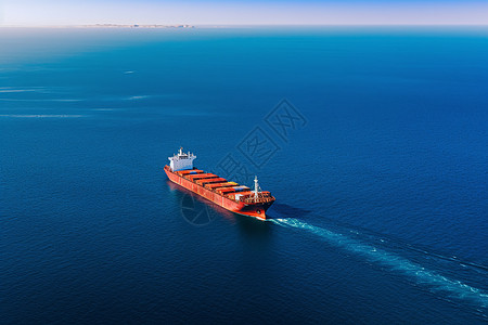 海洋中行驶的船舶背景图片