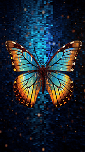 蝴蝶翅膀像素图片
