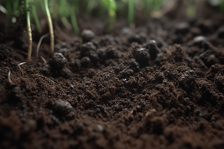土壤中的微生物的特写镜头图片