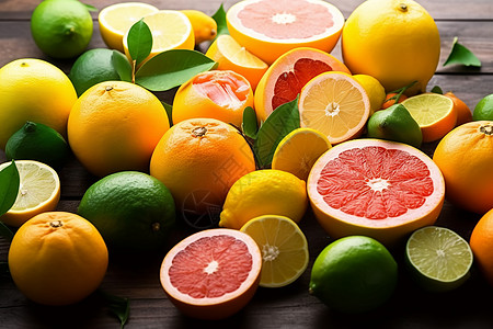 新鲜的柑橘类水果图片