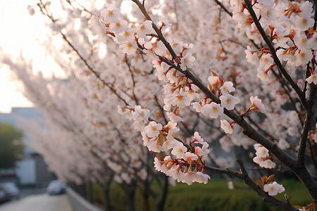 花团锦簇的樱花图片