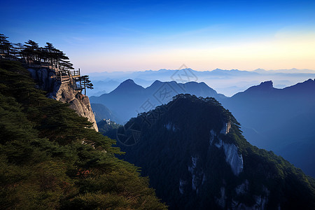 秀丽的山峰背景图片