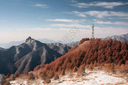 无人区的山峰背景图片