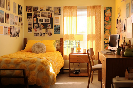 充满活力的现代公寓卧室图片