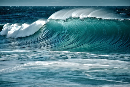 蔚蓝大海的海浪图片