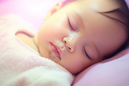 睡着的小婴儿肖像图片