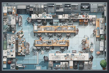 科学实验室操作台插图图片