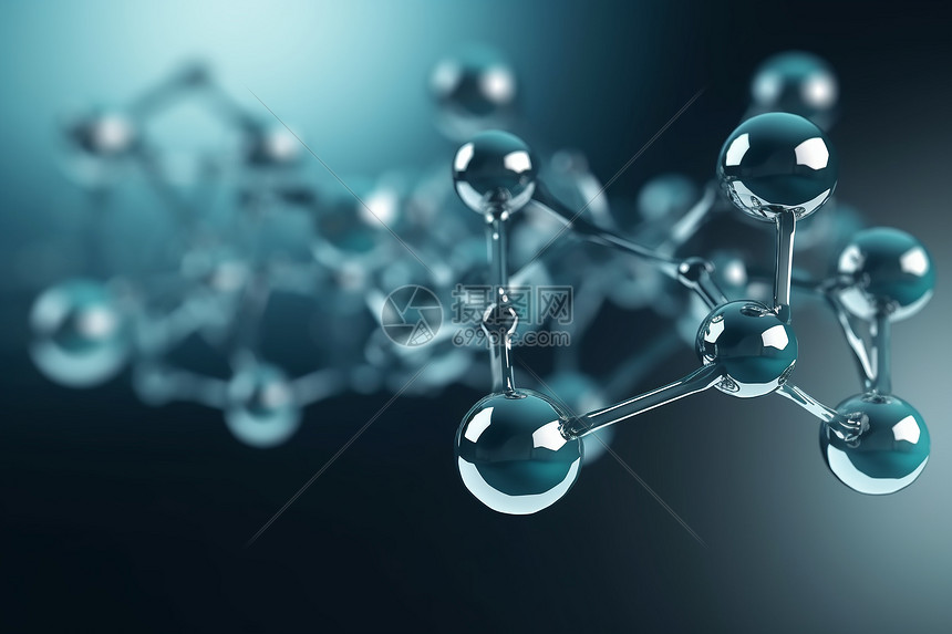 抽象分子结构科学背景图片