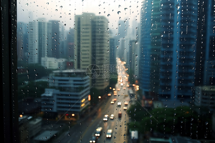 雨天的城市交通图片