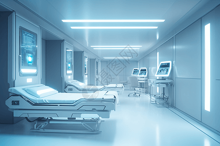 未来派医院病床图片