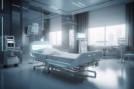 科技感医院床位背景图片