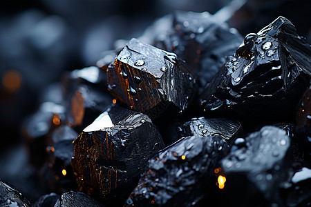 地下矿场采取的工业煤炭图片