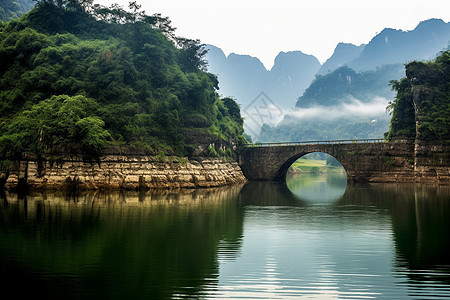 万峰湖的风景图片