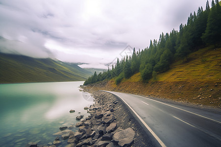 西藏风景西藏公路的风景背景