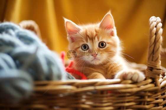 橙色猫可爱的大眼睛图片