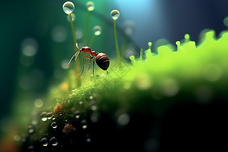 早晨的蚂蚁图片