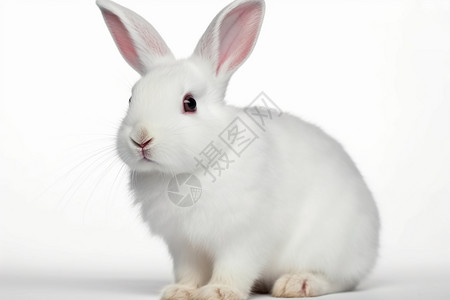 白色的小兔子图片