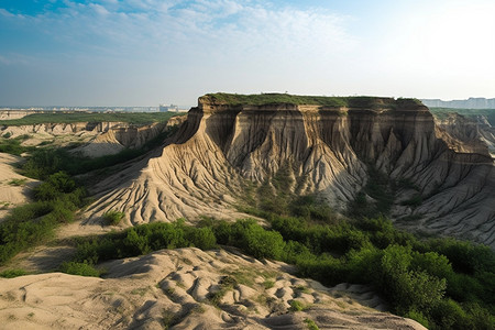 盐碱石沟风景图片