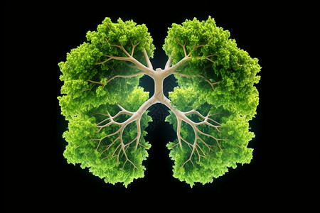 绿色的肺图片