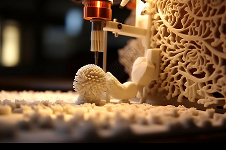 机器人产品3D打印高精度雕刻背景