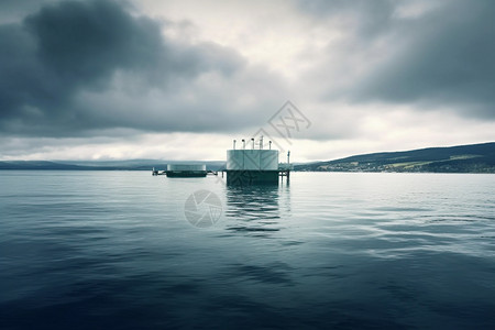 海洋中的潮汐能建设图片