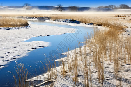 冬天的湖水图片