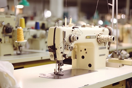 80年代工厂高科技的缝纫机背景