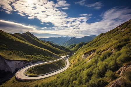 美丽的农村山路图片