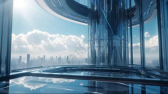 科幻的摩天大楼图片