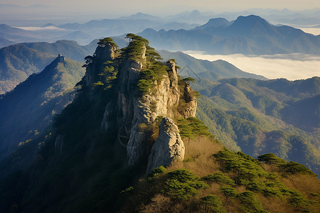 峻峭的山脉图片