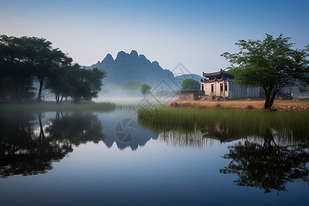 山区的河水图片