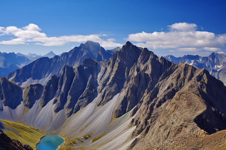 耸立的山峰美景图片