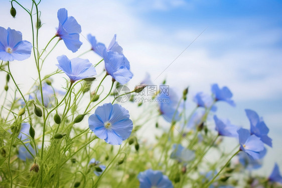 蓝色的野花图片