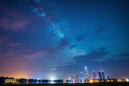 天空夜景素材晚上的夜空背景