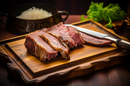 餐饮业羊肉餐饮木纹高清图片