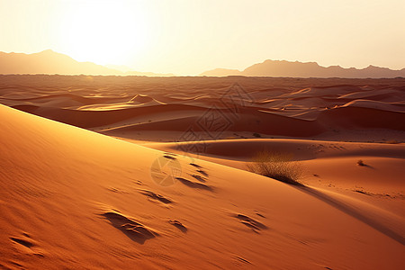 沙漠丘陵阳光沙尘爆高清图片