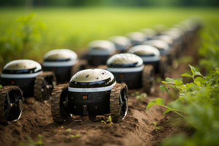 农田里的机器人图片