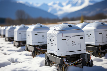 冬季的机器人图片