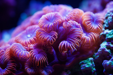 紫色的珊瑚礁图片